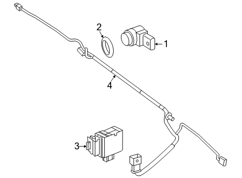 2024 Mercedes-Benz eSprinter Electrical Components - Rear Bumper