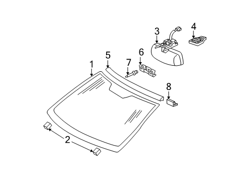 2004 Mercedes-Benz S500 Glass - Windshield