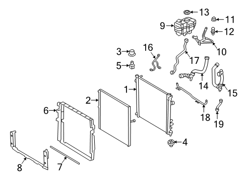 2024 Mercedes-Benz G550 Radiator & Components Diagram 2