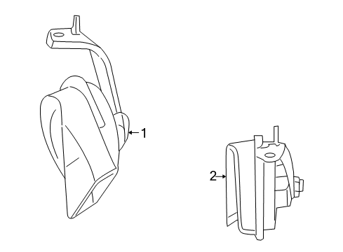 2011 Mercedes-Benz S400 Horn Diagram for 006-542-08-20