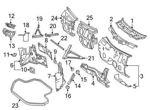 2016 Mercedes-Benz S65 AMG Cowl Diagram