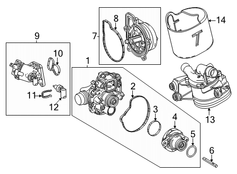 2021 Mercedes-Benz CLA45 AMG Water Pump Diagram