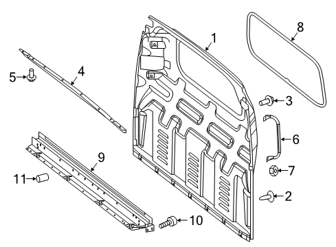 2020 Mercedes-Benz Metris PARTITION PANEL REAR WINDOW Diagram for 447-678-00-10
