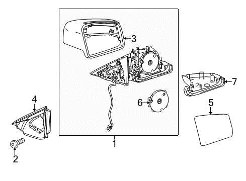2010 Mercedes-Benz E550 Mirror Assembly Diagram for 207-810-05-76