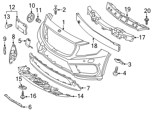 2018 Mercedes-Benz GLA250 Bumper & Components - Front Diagram 2