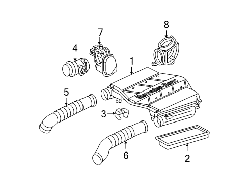 2006 Mercedes-Benz S350 Intake Pipe Diagram for 112-094-36-82