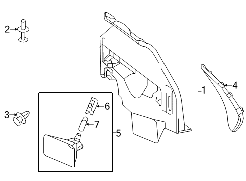 2014 Mercedes-Benz SLK55 AMG Interior Trim - Trunk Diagram