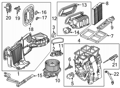 2025 Mercedes-Benz GLA250 A/C Evaporator & Heater Components
