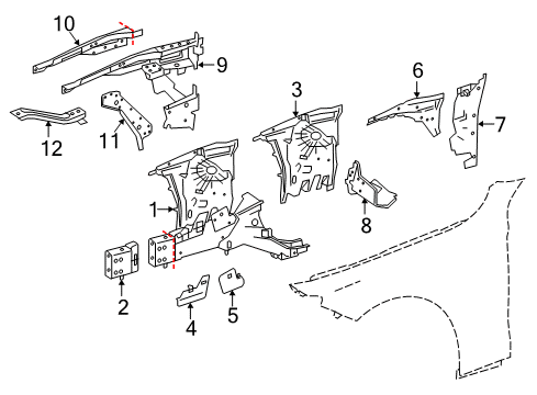 2015 Mercedes-Benz S63 AMG Structural Components & Rails