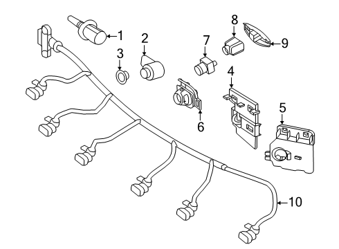 2025 Mercedes-Benz G63 AMG Electrical Components - Front Bumper
