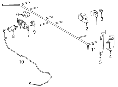 2025 Mercedes-Benz G63 AMG Electrical Components - Rear Bumper
