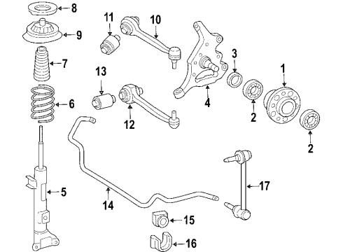 2009 Mercedes-Benz CLK350 Stopper Diagram for 203-320-09-44