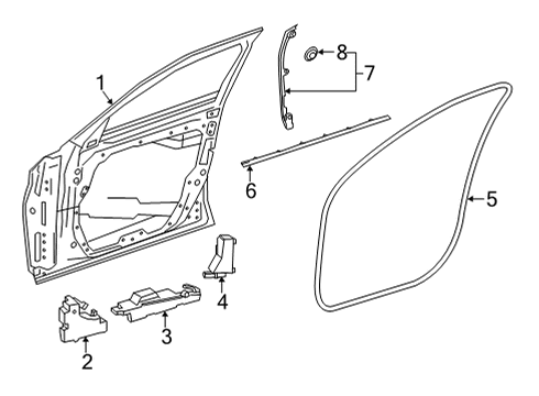 2021 Mercedes-Benz E53 AMG Door & Components Diagram 2