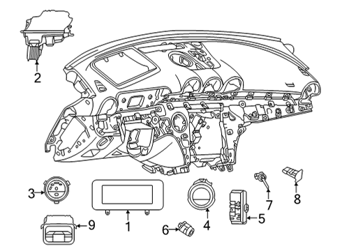 2024 Mercedes-Benz C63 AMG S E Performance Cluster & Switches