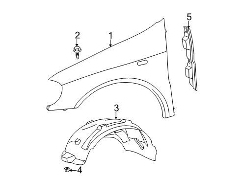 2002 Mercedes-Benz ML500 Fender & Components