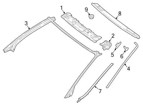 2023 Mercedes-Benz C43 AMG Windshield Header & Components