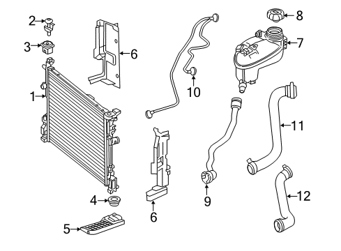 2017 Mercedes-Benz GLA250 Radiator & Components Diagram 2