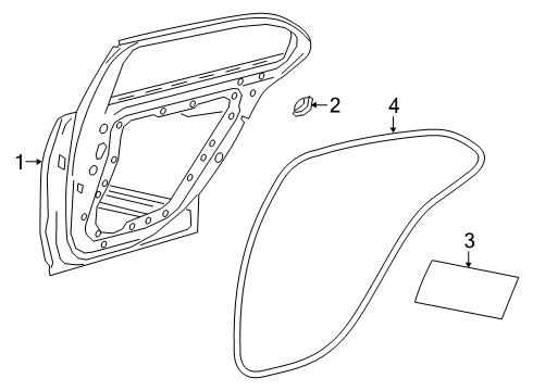 2019 Mercedes-Benz A220 Door & Components Diagram 2