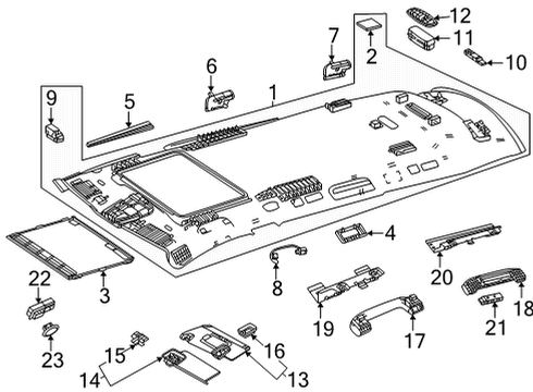 2022 Mercedes-Benz GLS580 Bracket Diagram for 213-823-01-00-9051