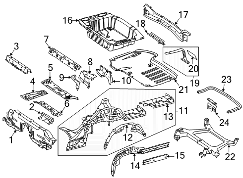 2024 Mercedes-Benz C63 AMG S E Performance Rear Floor & Rails