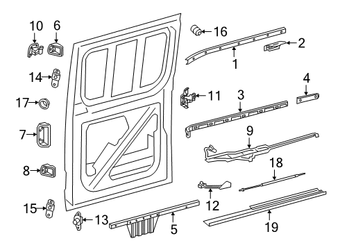 2020 Mercedes-Benz Sprinter 3500 SLIDING BLOCK Diagram for 910-766-42-00