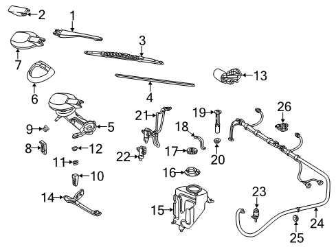 2002 Mercedes-Benz E430 Wiper & Washer Components