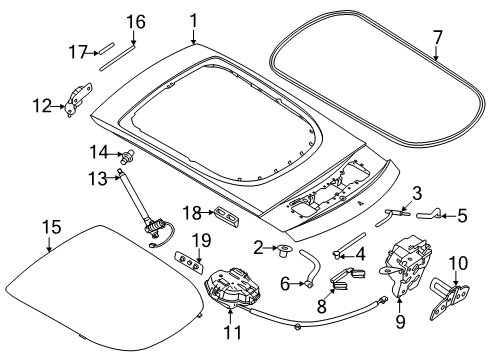 2024 Mercedes-Benz AMG GT 55 Trunk Lid & Components
