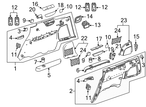 2018 Mercedes-Benz GLS550 Interior Trim - Rear Body Diagram 2