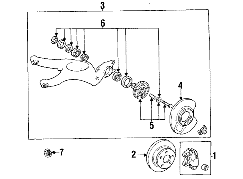 1985 Mercedes-Benz 300CD Rear Brakes Diagram