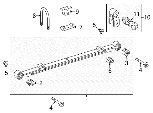 2014 Mercedes-Benz Sprinter 3500 Rear Suspension Components Diagram