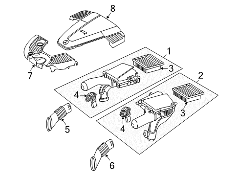 2007 Mercedes-Benz CL600 Air Intake Diagram