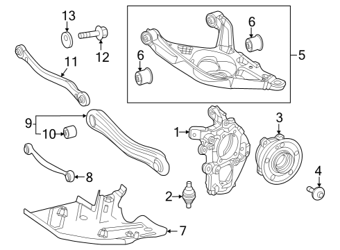 2025 Mercedes-Benz GLE53 AMG SUV Rear Suspension Components