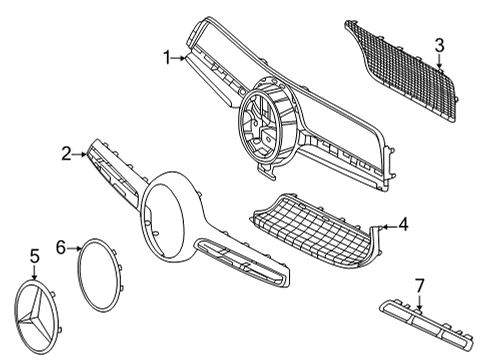 2023 Mercedes-Benz GLE450 SUV Grille & Components