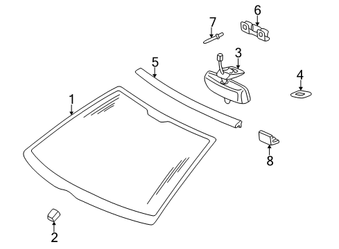 2001 Mercedes-Benz CLK320 Reveal Moldings Diagram