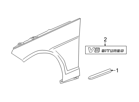 2014 Mercedes-Benz E63 AMG Exterior Trim - Fender Diagram