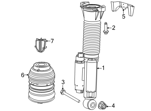 2025 Mercedes-Benz E450 Air Spring Diagram for 214-320-13-00