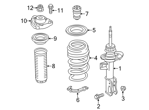 2017 Mercedes-Benz B250e Struts & Components Diagram