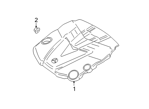 2007 Mercedes-Benz E320 Engine Appearance Cover
