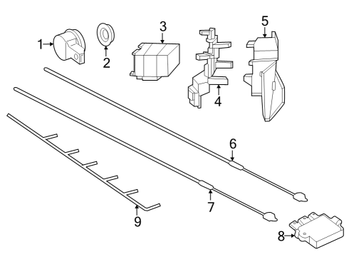 2023 Mercedes-Benz EQB 250+ Electrical Components - Rear Bumper