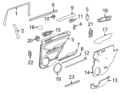 2008 Mercedes-Benz GL320 Armrest Diagram for 164-730-05-28-8K59