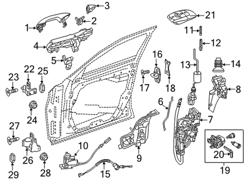 2019 Mercedes-Benz AMG GT 63 S Front Door Diagram