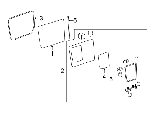 2010 Mercedes-Benz Sprinter 2500 Glass - Side Door Diagram
