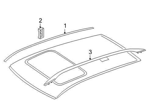 2008 Mercedes-Benz ML350 Exterior Trim - Roof