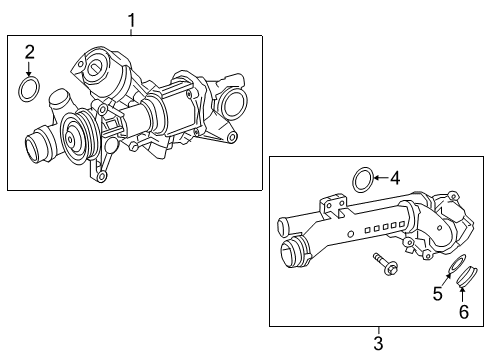 2017 Mercedes-Benz SLC300 Water Pump Diagram