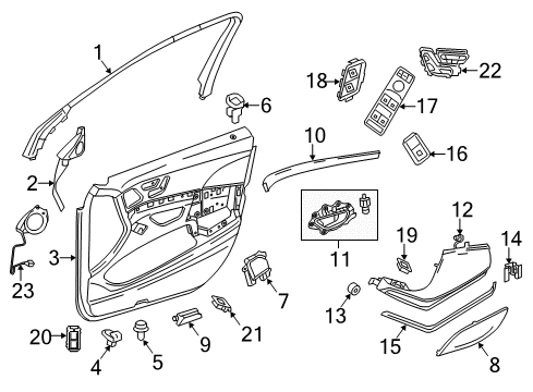 2018 Mercedes-Benz S65 AMG SWITCH BLOCK Diagram for 222-905-96-08-64-8R73