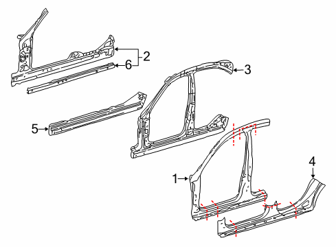 2011 Mercedes-Benz E550 Rocker Panel Diagram 3