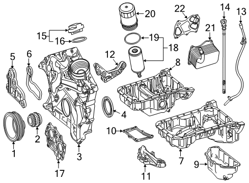 2016 Mercedes-Benz E400 Engine Parts Diagram 2