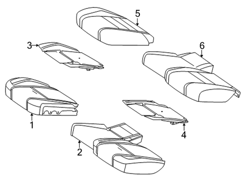 2024 Mercedes-Benz GLE450e Second Row Seats Diagram 7