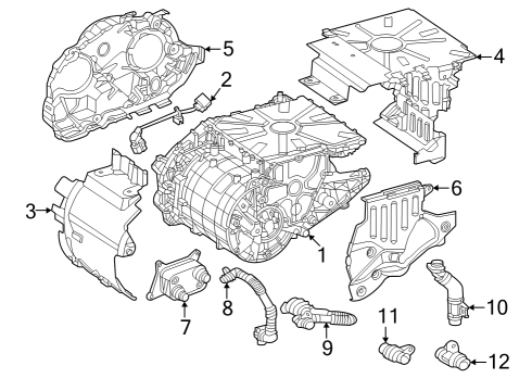 2023 Mercedes-Benz EQE 500 Traction Motor Components Diagram