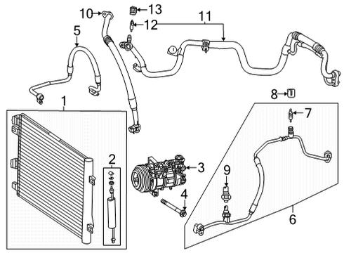 2025 Mercedes-Benz GLA250 A/C Condenser, Compressor & Lines